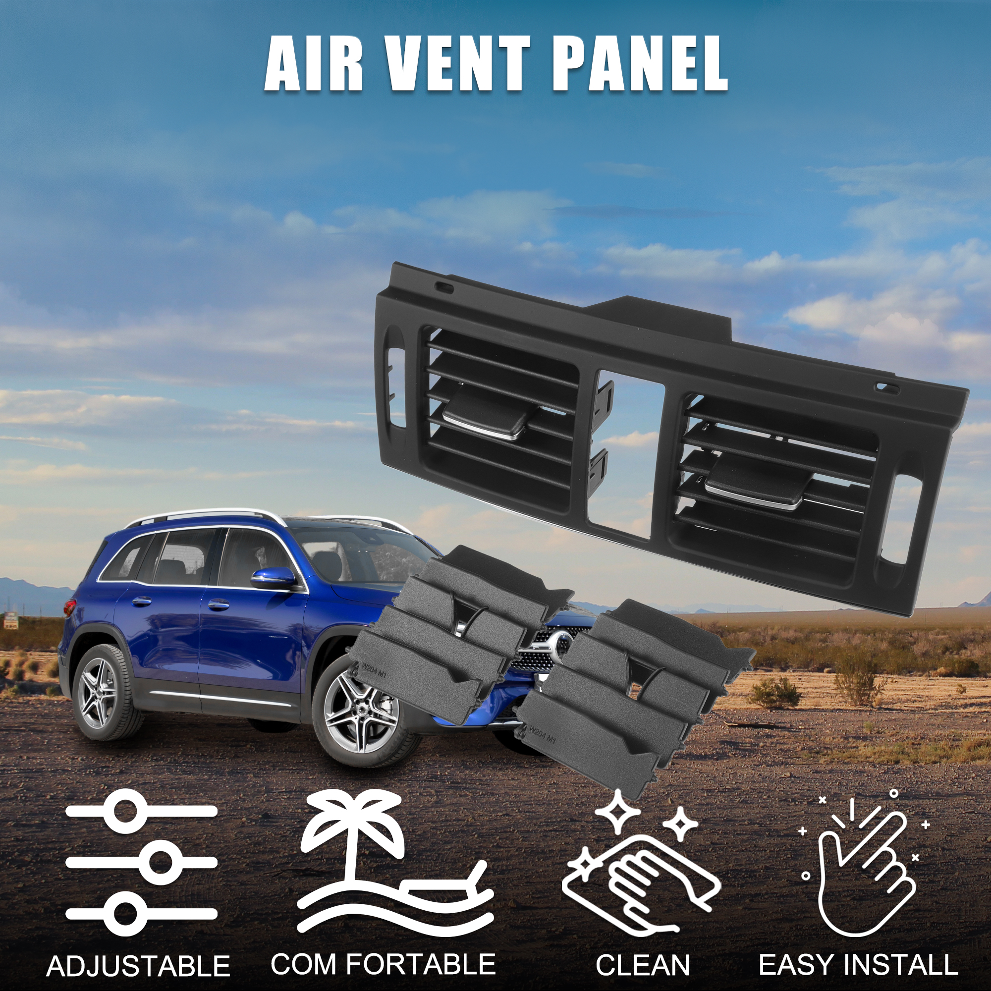 Unique Bargains Center Dash A/C Outlet Air Vent Panel for Mercedes-Benz C300