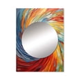 thumbnail image 2 of Designart "Symphony of Spirals II" Abstract Spirals Mirror Wall Decor - Modern Blue Abstract Mirror Wall Art For Bathroom - 40" x 30" Inch, 2 of 5