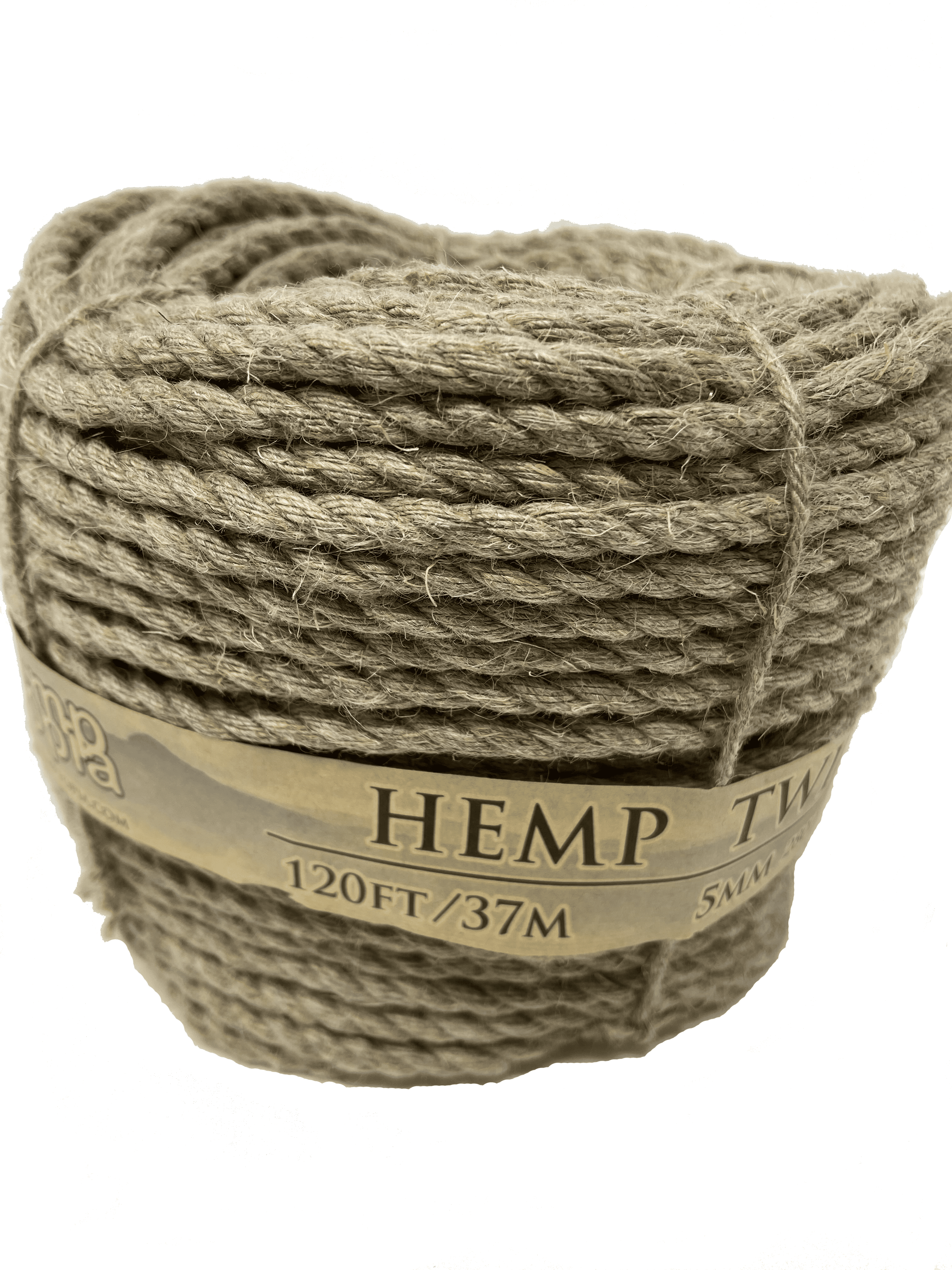 Hemptopia 5mm Hemp Rope Twine 120 ft – Natural Off-White Hemp Cord String for Arts & Crafts, Macrame, Plant Hangers, Gardening, DIY & Home Decor