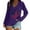 Purple, variant on Seductiva Long Sleeve T Shirts for Women's Fashion and Casual V Neck Retro Love Print Long Sleeve Top T Shirt Business Casual Beach Vacation Workout Fashion Basic Tees
