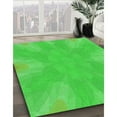 thumbnail image 3 of Ahgly Company Machine Washable Indoor Round Transitional Lime Green Area Rugs, 4' Round, 3 of 7