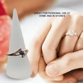 thumbnail image 3 of White Acrylic Ring Holder - Single Finger Ring Stand Cone Jewelry Display Tower, 3 of 5