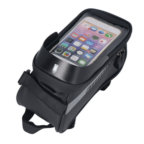 Bolsa para cuadro de bicicleta, bolsa para teléfono para bicicleta, bolsa de almacenamiento para ciclismo EVA, soporte para teléfono para bicicleta optimizado para la excelencia Jadeshay A