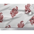 thumbnail image 3 of Soimoi Satin Silk Fabric Floral & Paisley Block Decor Fabric Printed Yard 42 Inch Wide, 3 of 3