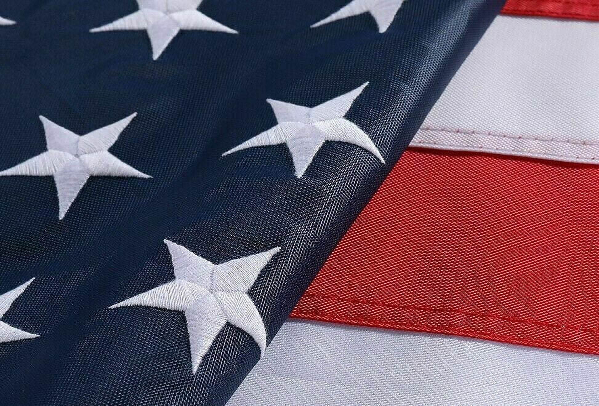 2x3ft US American Flag Heavy Duty Embroidered Stars Sewn Stripes Grommets Oxford