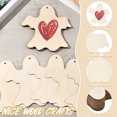 thumbnail image 3 of 20Pcs 7" Wood Wooden Cutouts DIY Unfinished Wood Crafts with Hemp Rope Blank Predrilled Pendant Hanging Ornaments, 3 of 7