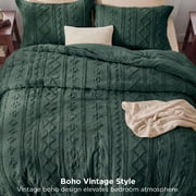U Bedsure U by Bedsure Queen Tufted Boho Comforter Set, 3 Pieces Farmhouse Shabby Chic Embroidery… — $44.09 (43% off)
