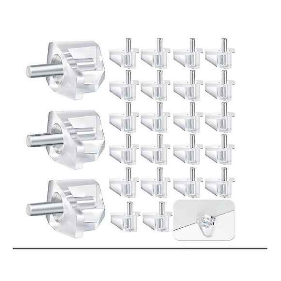 Shelf Support Peg Clear Plastic Support Small Cabinet Shelf Pins Replacement Peg Cabinet Shelf Supports Pins Shelf Holder Pins (20 Pieces) 3mm