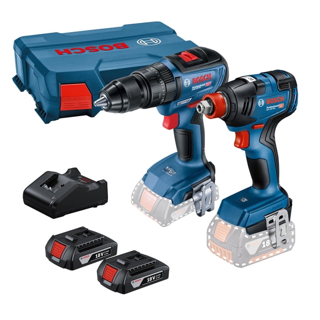 Rotomartillo Gsb 18V-50 + Atornillador Gdx 18V-200 + 2 Bat