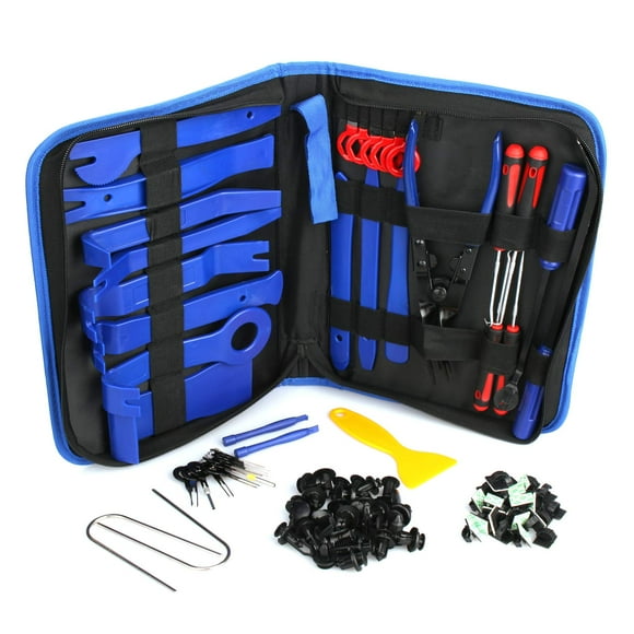 Trim Removal Tool 120Pcs Car Panel Door Audio Removal Tool Kit Auto Clip Pliers Fastener Remover Pry Tool Set With Storage Bag