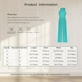 thumbnail image 7 of Yartina Kids Flower Girl Dressy Jumpsuits Wedding Party Girls Halter Sleeveless Wide Leg Rompers Light Blue 8, 7 of 7