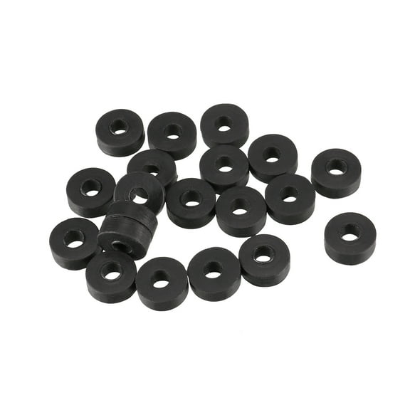 20pcs Black Rubber Round Flat Washer Assortment Size 3x8x3mm Flat Washer