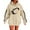 Beige, variant on GTEYOIJN Ladies' Hooded Sweatshirt Women Zip Up Hoodie Football Sweatshirt Women Graphic Print Long Sleeve Sweatshirt Casual Funny Pullover Tops