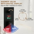 thumbnail image 5 of Casainc Dual Shower Heads Bath Shower Faucet, 2 Modes, 12", 1.8 GPM, Fixed Mount Showerhead & Handheld Shower, 1 Piece, 1 Pack, 5 of 9