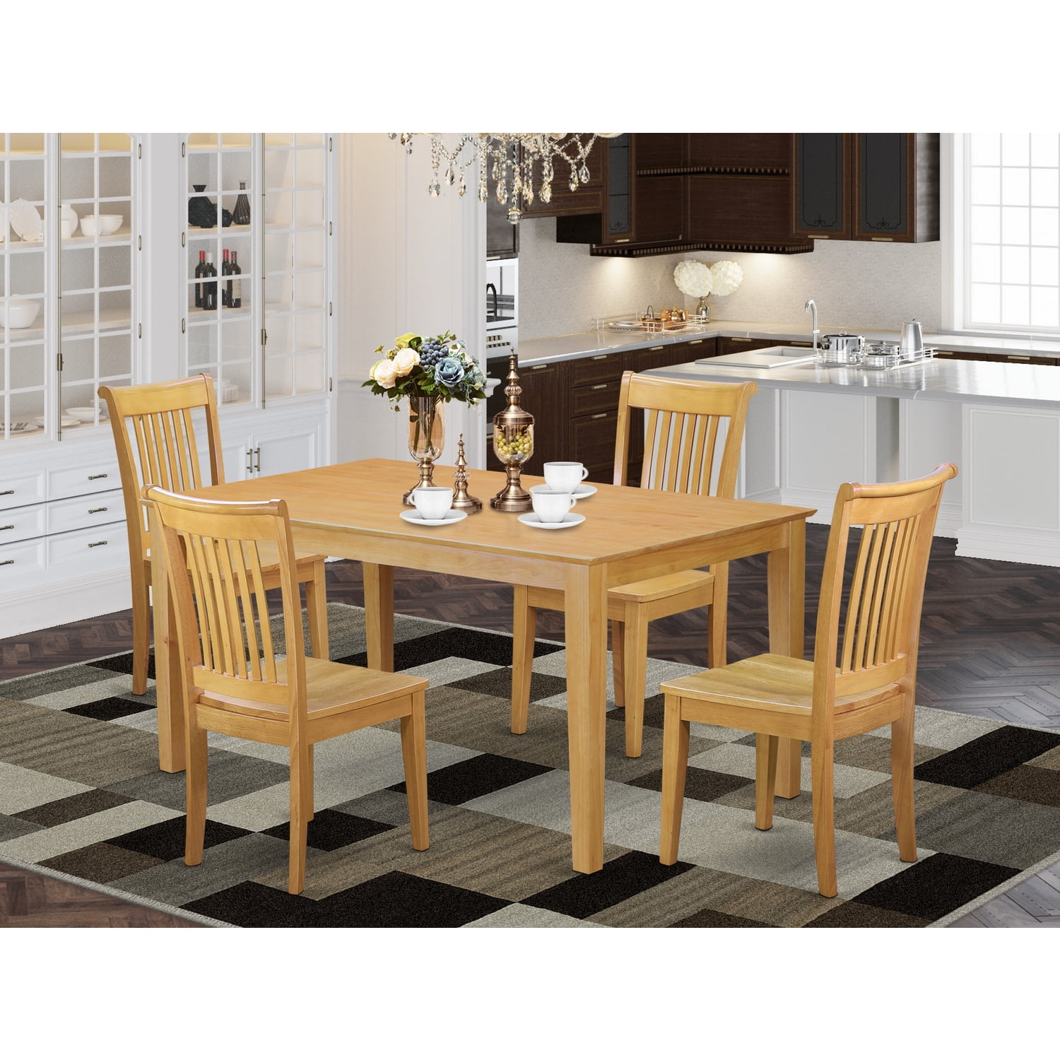 5 piece oak dining set