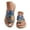 Blue, variant on Summer Beach Flip Flops for Women Bohemian Open Toe Thong Sandals Vacation Slip on Slides Casual Walking Slippers Size 6-10