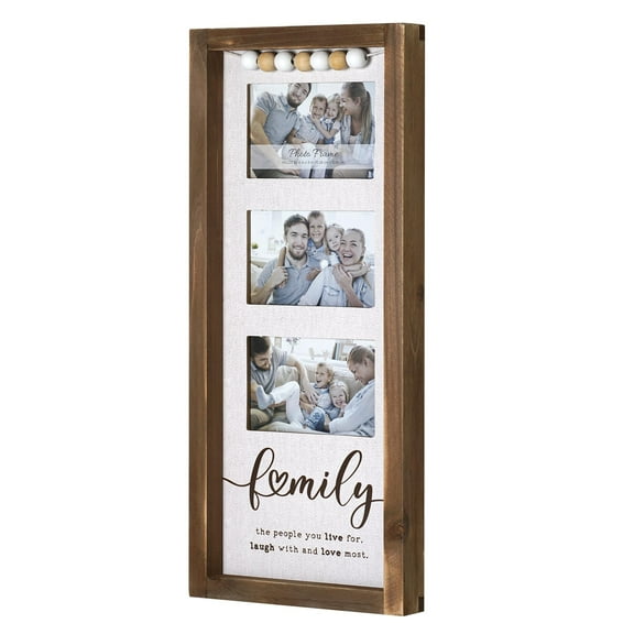 Crystal Art Gallery Love One Another Natural Photo Frame Collage Plaque - 8" x 20"