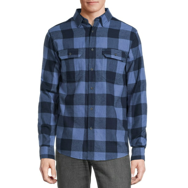 George Men's and Big Men's Super Soft Flannel Shirt, up to 5XLT -  