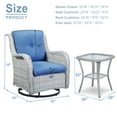 thumbnail image 7 of POCASSY 3 Piece Patio Set Outdoor Wicker Glider Rocking and Swivel Chairs with Cushions, 7 of 7