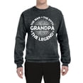 thumbnail image 2 of Wild Bobby, Grandpa Man Myth Legend Funny Dad Uncle Papa Dad Gift, Father's Day, Unisex Crewneck Graphic Sweatshirt, Heather Black, XX-Large, 2 of 4