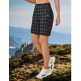 thumbnail image 4 of Little Donkey Andy Women's Hiking Shorts Lightweight Waterproof Bermuda Quick Dry Outdoor Pants for Running Black Plaid S, 4 of 7