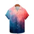 thumbnail image 3 of ZCFZJW Fashion Mens Hawaiian Tops Tropical Print Summer Short Sleeve Button Down Graphic T-Shirts Loose Regular Fit Casual Holiday Vacation Beach Shirts Multicolor#11 L, 3 of 6