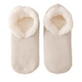 thumbnail image 2 of 3Pack Women's Lined Non- Slipper Socks Thick Warm Indoor Home Socks with Soles Light Green, 2 of 3