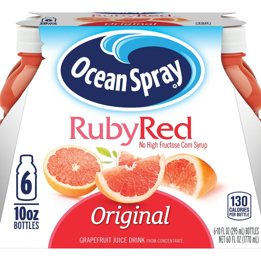 Ocean Spray Ruby Red Grapefruit Juice Drink, 10 fl oz, 6 Ct Walmart
