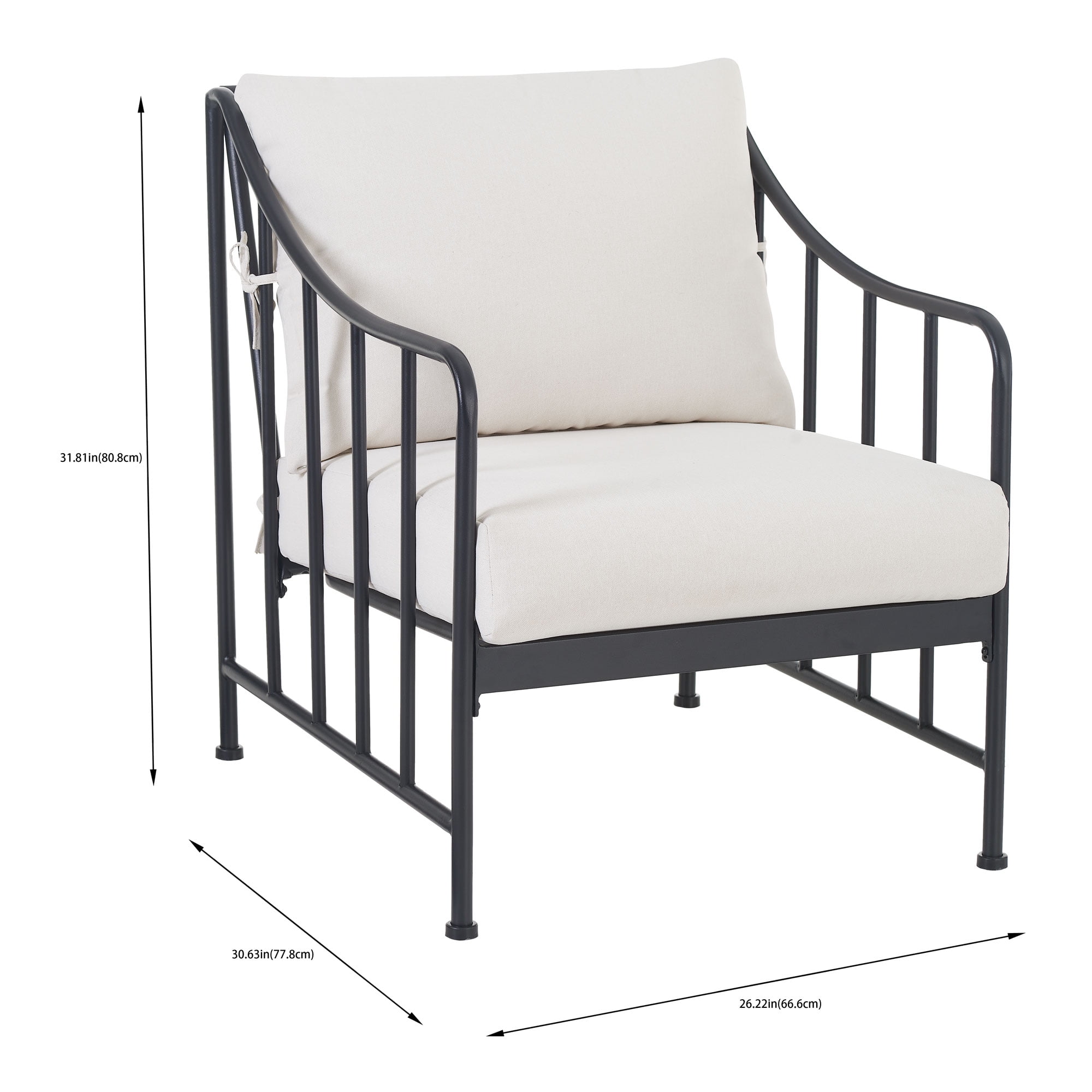 Better Homes & Gardens Aubrey 3-Piece Stationary Chat set, Cream