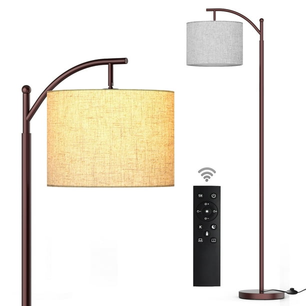 PAZZO Metal Arc Floor Lamp With Remote Control & Stepless Dimmable Bulb
