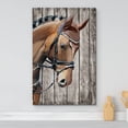 thumbnail image 2 of wall26 Canvas Print Wall Art Close Up Animal Horse Portrait Wood Panels Nature Wilderness Illustrations Modern Art Bohemian Scenic Relax/Calm Multicolor for Living Room, Bedroom, Office - 24"x36, 2 of 5