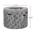 thumbnail image 2 of Kaur Outdoor Lightweight Concrete Circular Fire Pit, Gray, 2 of 11