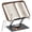 A (With Bookmarks) (Dark Wood Color), variant on ZYNERY Book Stand for Reading, Book Holder with Bookmarks, Height & Angle Adjustable, 360° Rotating Base, Foldable and Portable, Lightweight for Office, Kitchen, Recipe, Tablets, Laptops