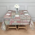 thumbnail image 3 of Pioneer Flower Floral Print Pattern Square Tablecloth,Waterproof Square Table Cover,Wipeable Spillproof Washable Table Cover for Home Kitchen Party Decor 60"x60"(152x152cm), 3 of 6