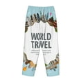 thumbnail image 5 of Kll Womens World Travel Print Pajama Pants Soft Pajama Bottoms For Women Cozy Lounge Pants, 5 of 9