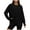 Black, variant on Plebaso Oversized Tshirts for Women Long Sleeve with Thumb Hole Crewneck Athletic Workout Womens Tee