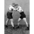 thumbnail image 2 of Vintage Wrestler 19x24 Black Ornate Wood Framed with Double Matting Museum Art Print Titled - Wrestling Hold, 2 of 4