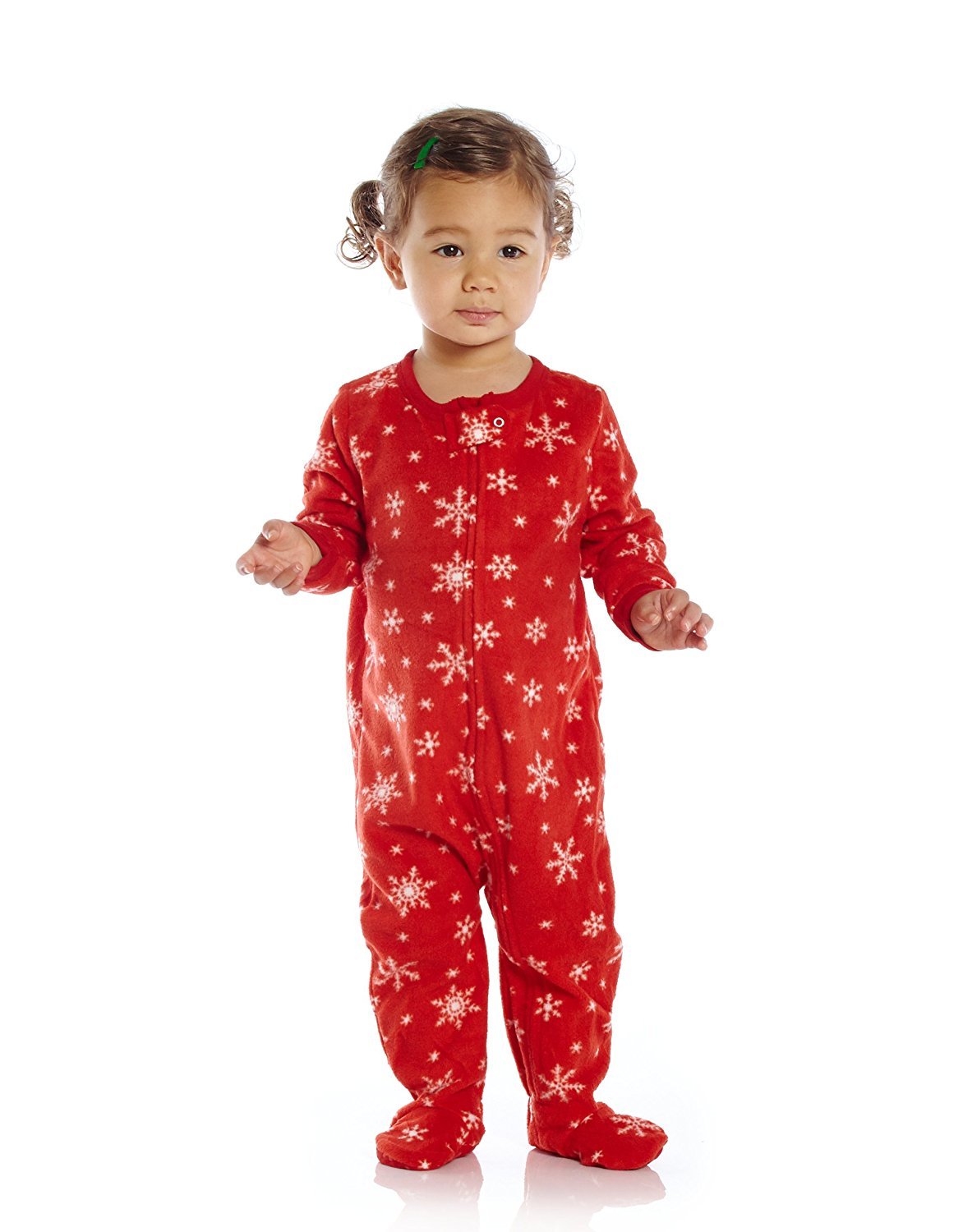 Leveret Kids Baby Boys Girls Fleece Footed Pajamas Sleeper Snowflake