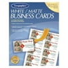 Geographics Royal Brites Business Cards, satin white, 8 1/2" X 11", Pack of 1000 Cards