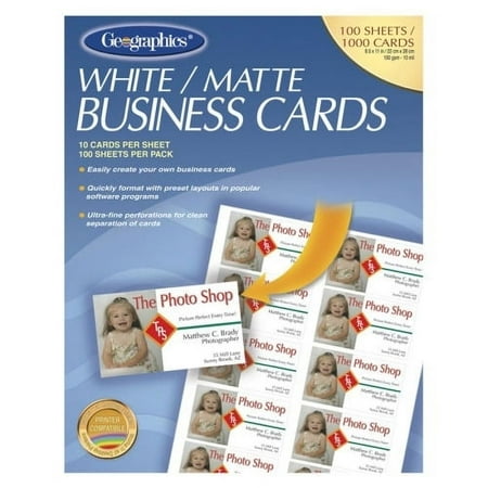 UPC: 0022473461027 | Geographics Royal Brites Business Cards