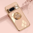 thumbnail image 5 of Compatible with Google Pixel 8 Case with Ring Holder Black, Aesthetic Slim Google Pixel 8 Phone Case Silicone Soft Cover Shockproof Luxury with Kickstand (Pink), 5 of 14