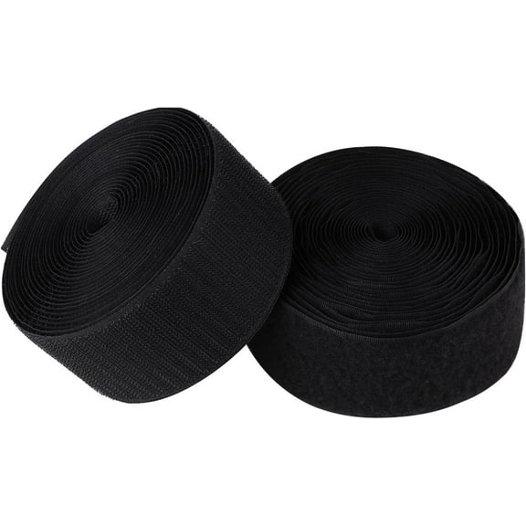 2 inches Width (50mm) 5 Yards Sew on Hook and Loop Strips,Interlocking Tape, Hook & Loop Tape for Clothing Sewing Crafts and DIY Projects Black Colour