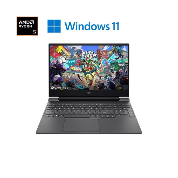 HP Victus 15.6" Gaming Laptop PC,AMD Ryzen 5 8645HS,16GB RAM,512GB SSD,Mica silver,15-fb2020ca