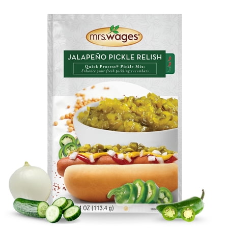 Mrs. Wages Jalapeno Pickle Relish Mix, Dairy-Free, 3.88 oz