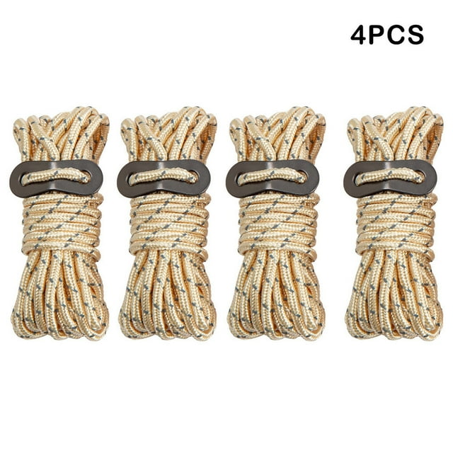 serony 4X Tent Lanyard Reflective Rope Wind Cord High-strength Fine Workmanship DIY Prop Universal Outdoor Accessories Replaced Part Khaki