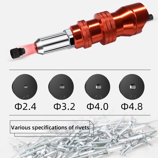 Adaptador de taladro de pistola de remache eléctrico Inserto de tuerca Ndcxsfigh de remache Herramienta de remache -1