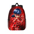 thumbnail image 3 of Mochila similar a Miraculous Ladybug con estampado ligero e informal para niños, mochila para jóvenes, mochila escolar de dibujos animados de 15 pulgadas, 3 of 5