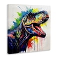 thumbnail image 2 of Stupell Industries Bohemian Colorful T-Rex Roaring Canvas Art, 17 x 17, by Creative Studio, 2 of 8