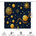 thumbnail image 4 of RKSupls Waterproof Shower Curtain, Cosmic Navy Gold Solar System Planet Polyester Shower Curtain with Hooks for Chic Elegant Home Bathtub Bathroom Decor Washable Curtains, 4 of 5