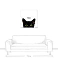 thumbnail image 3 of Creative Products Curious Hello Black Cat 30 x 30 Canvas Wall Art, 3 of 5